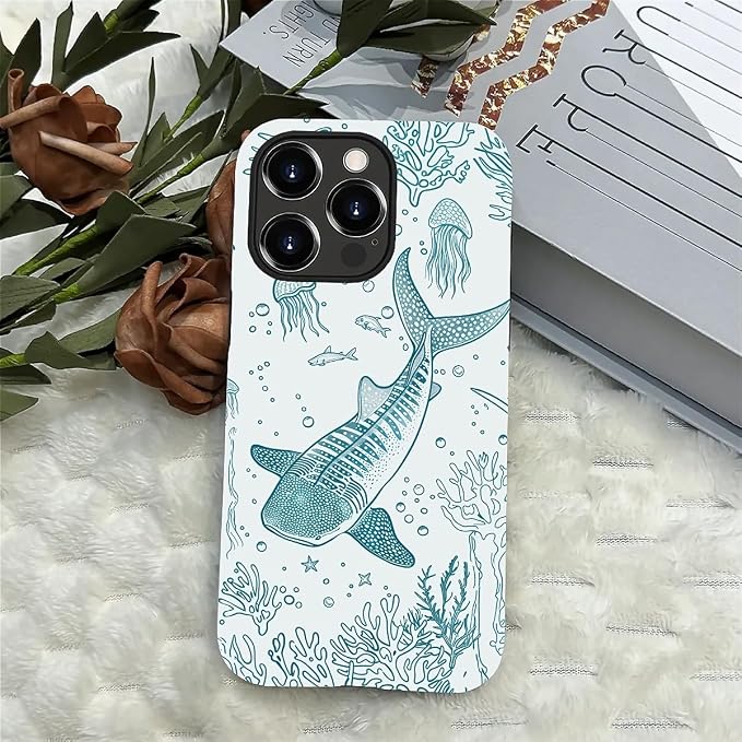 for iPhone 13 Pro Case, HH2 Ocean Whale Shark Hybrid 2 Layer Hard Shell - Image 4