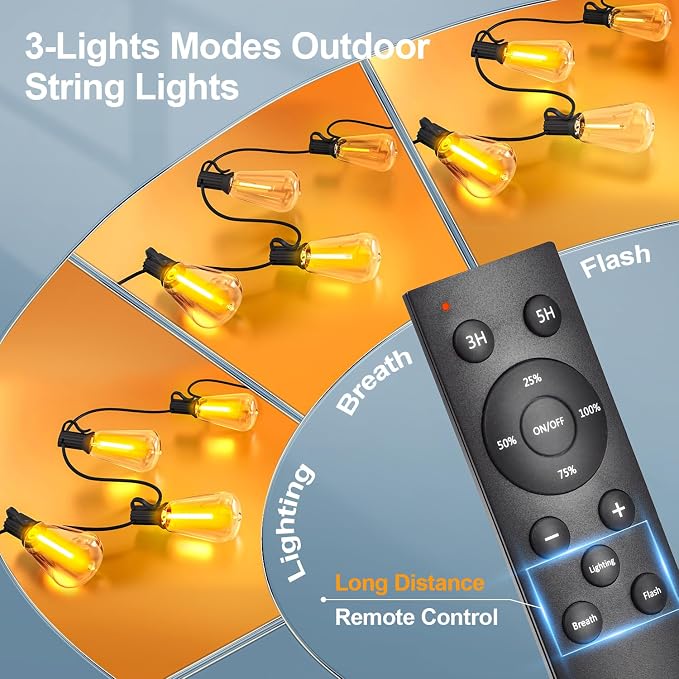 Outdoor String Led Patio Lights - 150Ft 45M Outside Waterproof Light - Image 2
