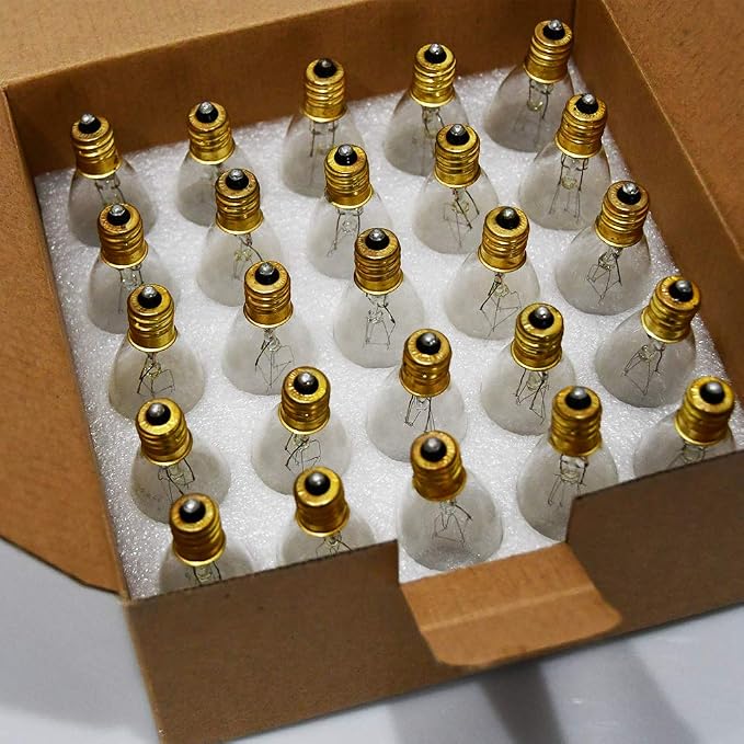 25 Pack Candle Light Bulbs, Crystal Clear Torpedo Tip Candelabra Replacement - Image 8