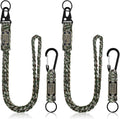 Frienda 2 Set Heavy Duty Paracord Lanyard Necklace Whistles Strap Braided 550 by Frienda