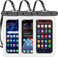 Famoby Up to 8.3" 3 Pack White Universal Waterproof Phone Pouch, Phone by Famoby