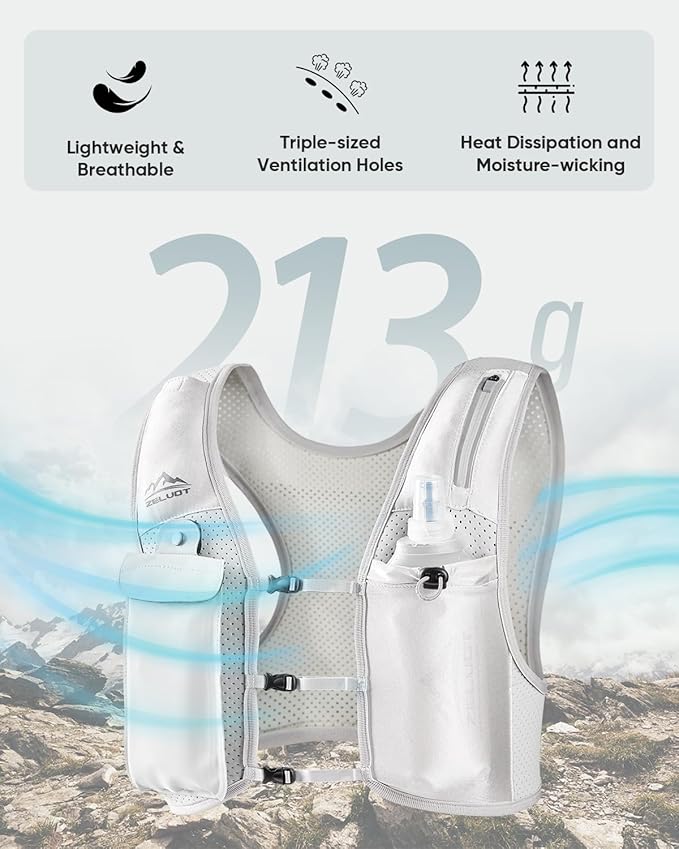 Zelvot Running Vest for Women Men, USA Original Patent, Adjustable Chest Straps - Image 6
