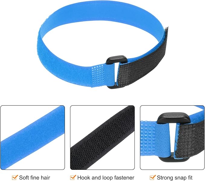 MECCANIXITY 5Pcs Reusable Battery Tie Down Straps, 0.8x16" Blue Nylon - Image 3