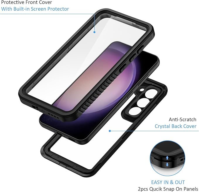 Lanhiem for Samsung Galaxy S23+ Plus Case, IP68 Waterproof Dustproof Case - Image 4