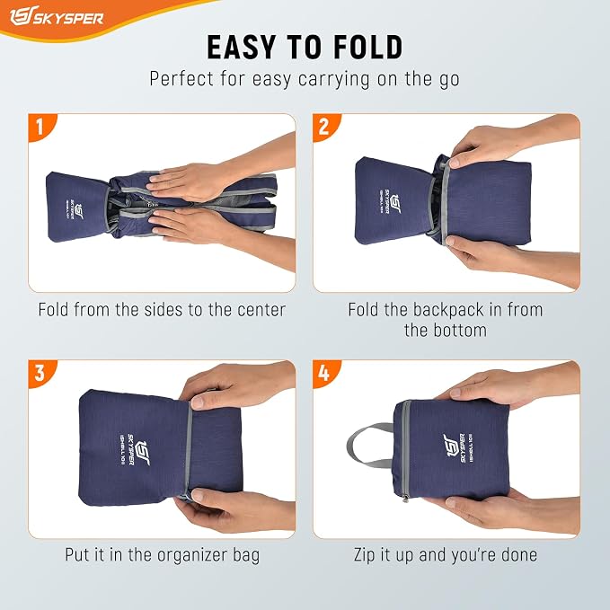 SKYSPER 10L Hiking Backpack Small Foldable Daypack Packable Lightweight Hiking - Image 5