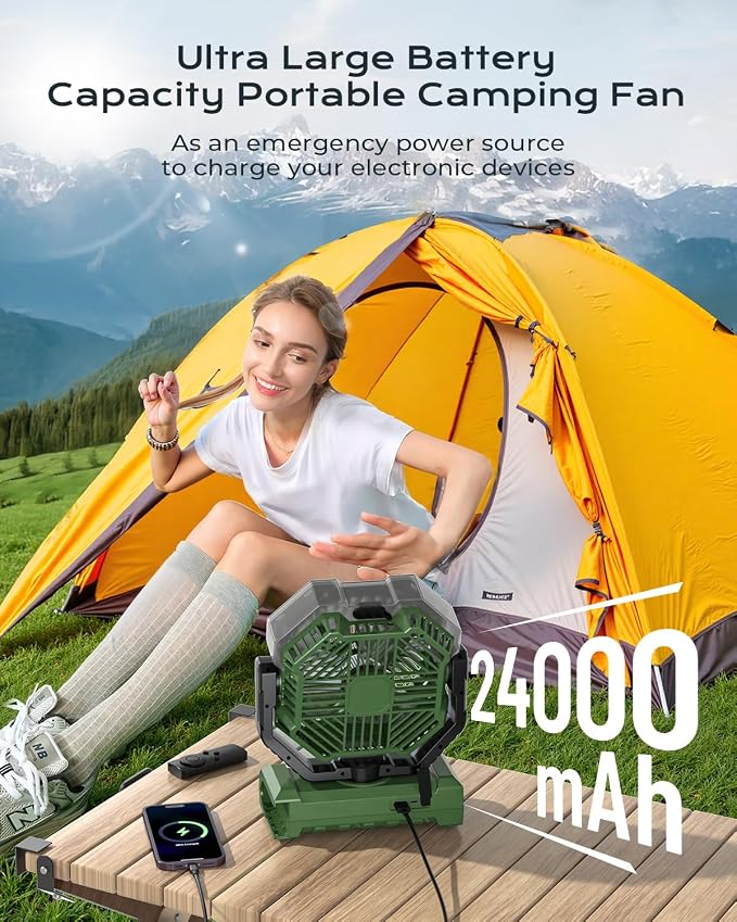 Misting Fan, Portable Camping Fans - Image 3