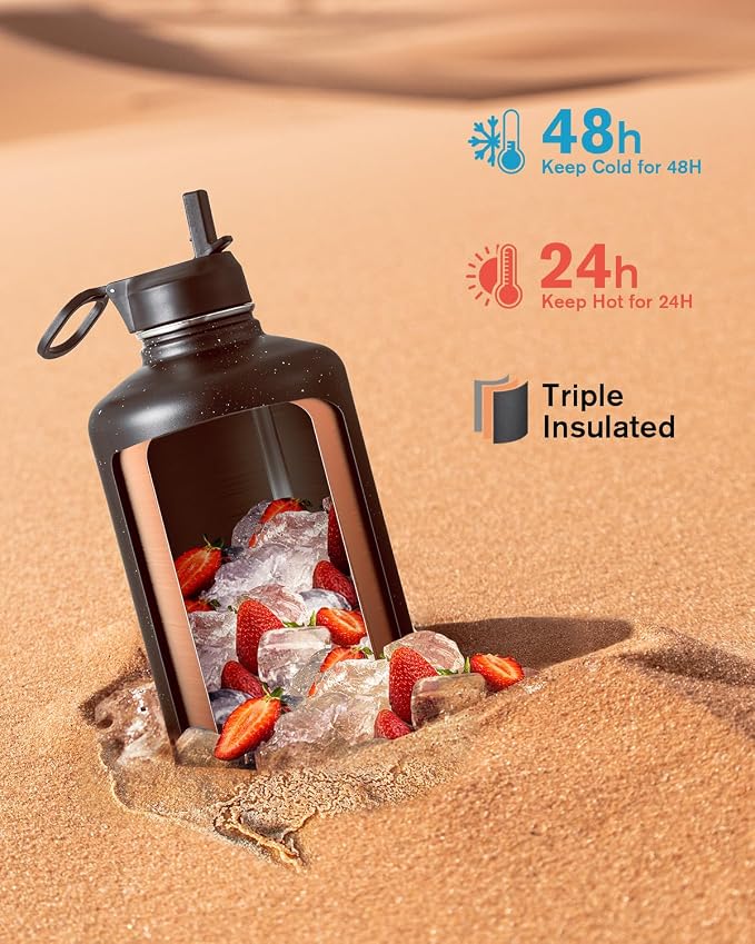 Coolflask 128 oz Gallon Water Bottle Insulated - Image 2