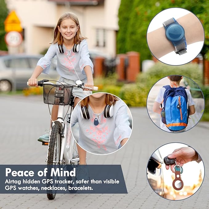 Airtag Holder for Kids Baby Toddler Hidden 2 Pack GPS Tracker Case, - Image 3