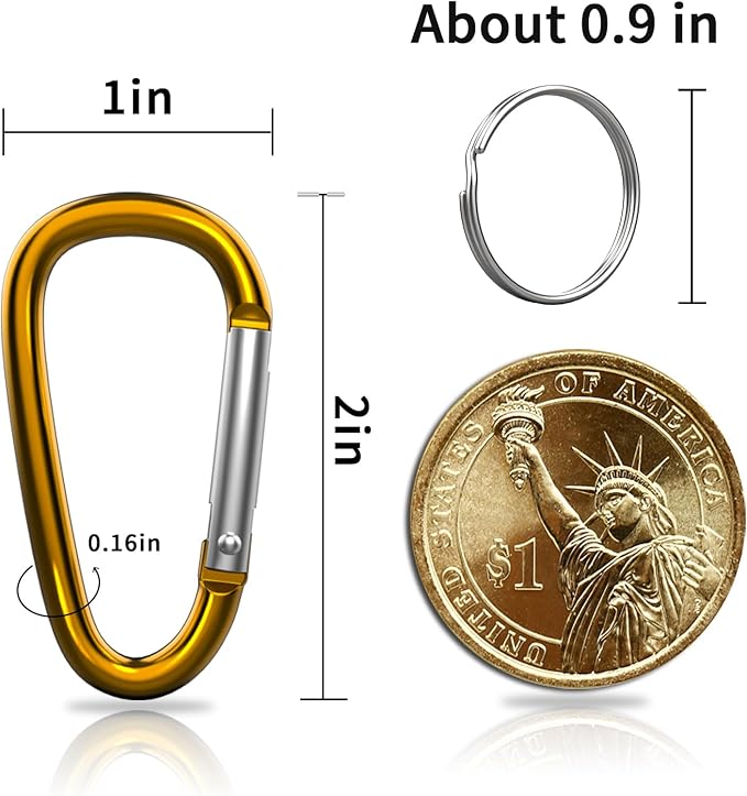 30PCS Aluminum Carabiner Clips - Image 2