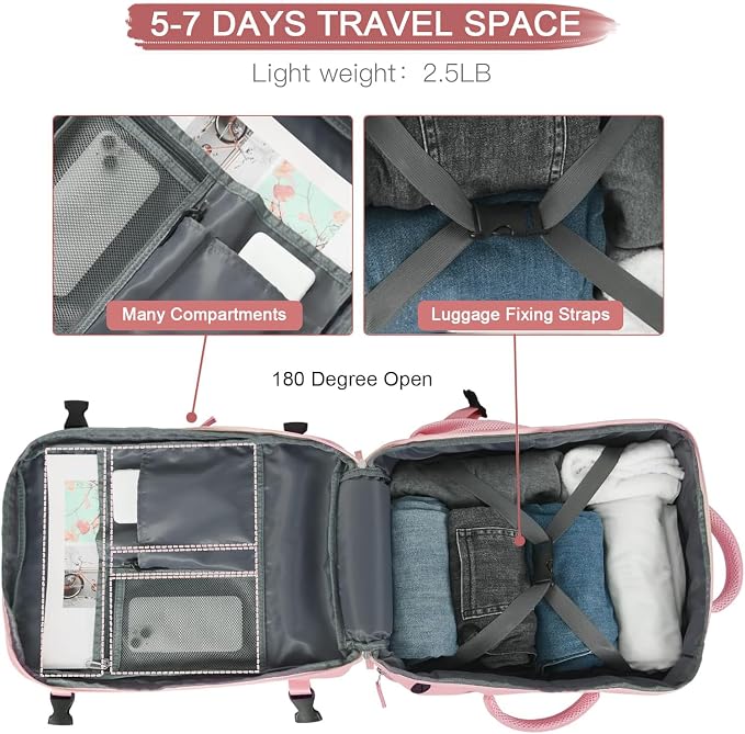 Hanples Carry on Travel Backpack - Image 6