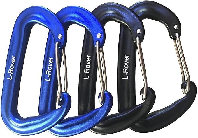 L-Rover Carabiner, 12KN Lightweight Heavy Duty Carabiner Clips, Aluminium by Ultra+Sturdy+Carabiner