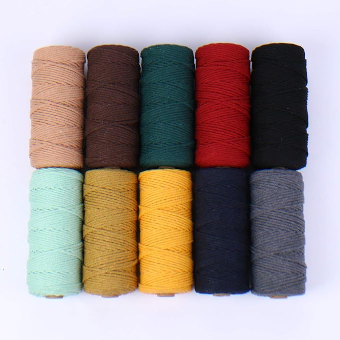 Vintage Pink Macrame Cord 3mm x 109Yards, Colored Cotton Rope Craft Cord - Image 5
