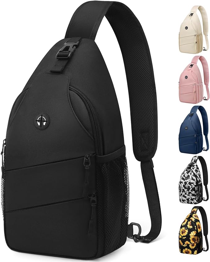 Pritent Crossbody Bags for Women Men Trendy Sling Bag Backpack Casual Chest Bag by Pritent