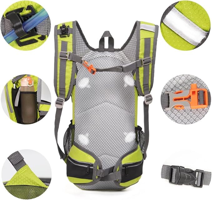 Hiking Daypack Waterproof Biking Backpack 15L Lightweight Durable Backpack - Image 6