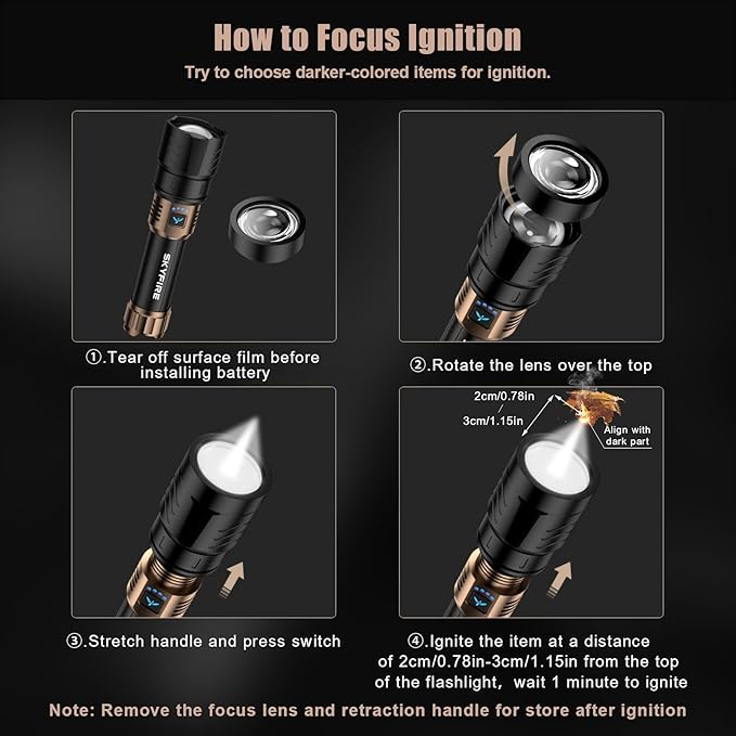 SKYFIRE Rechargeable Flashlights High Lumens - Image 5