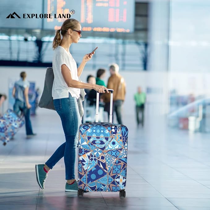 Explore Land Travel Luggage Cover Suitcase Protector Fits 18-22 Inch Case - Image 6