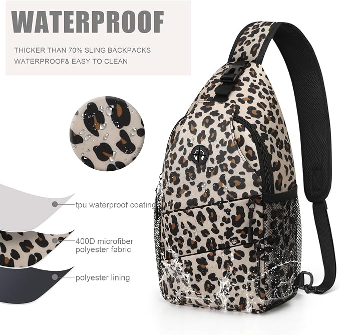 Pritent Crossbody Bags for Women Men Trendy Sling Bag Backpack Casual Chest Bag - Image 4