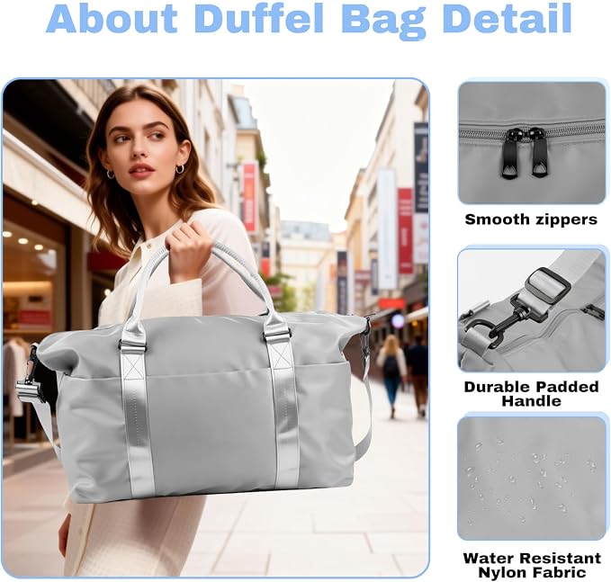 Weekender Duffel Bags for Women， Travel Totes Bag for Airplane Essentials - Image 6