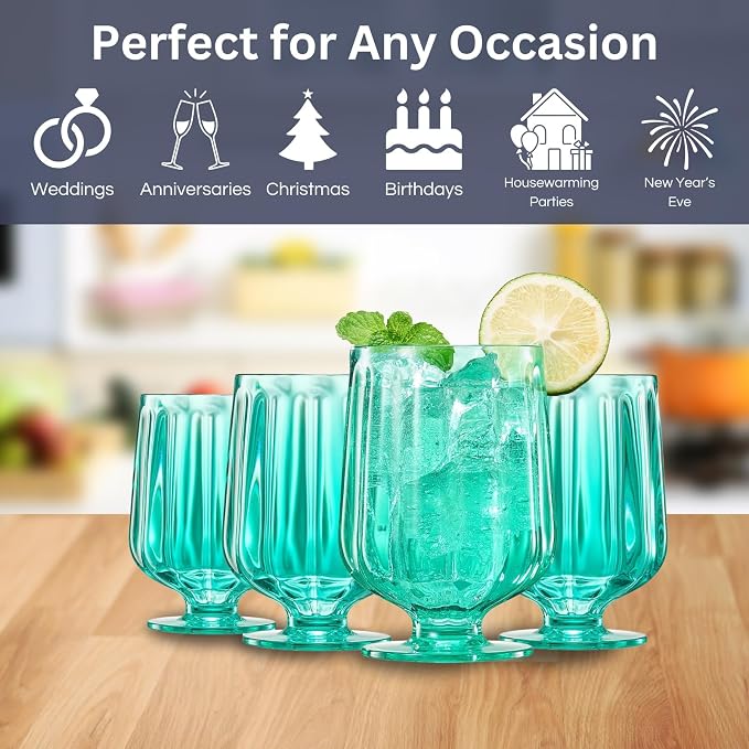 15oz Unbreakable Premium Drinking Glasses Set of 4 - Image 5