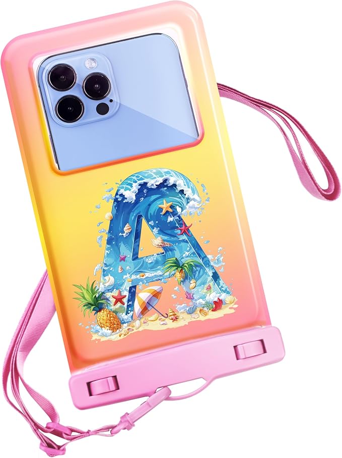Personalized Initial Waterproof Phone Pouch Case by Unknown