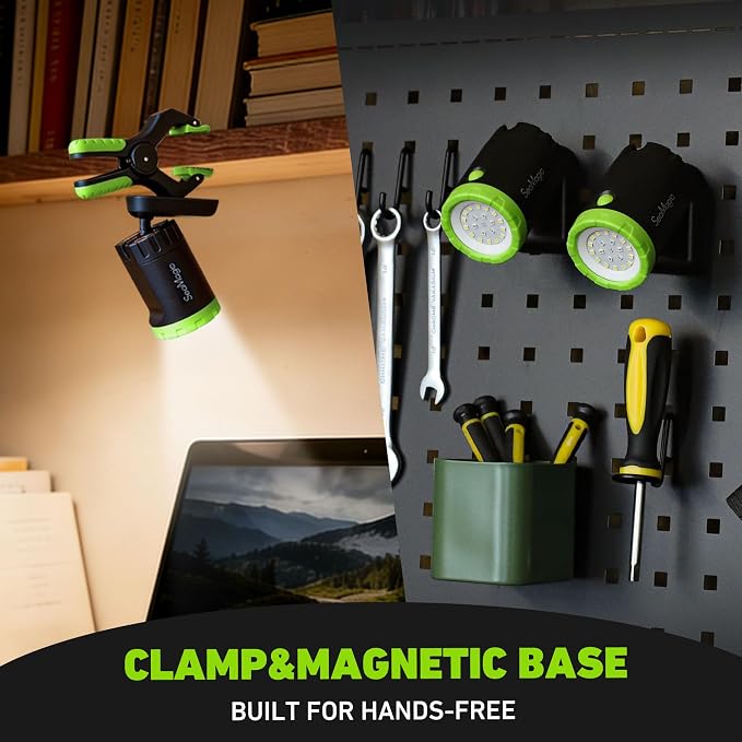 2-Pack Rechargeable LED Work Lights, 360-Degree Adjustable Spotlights - Image 3