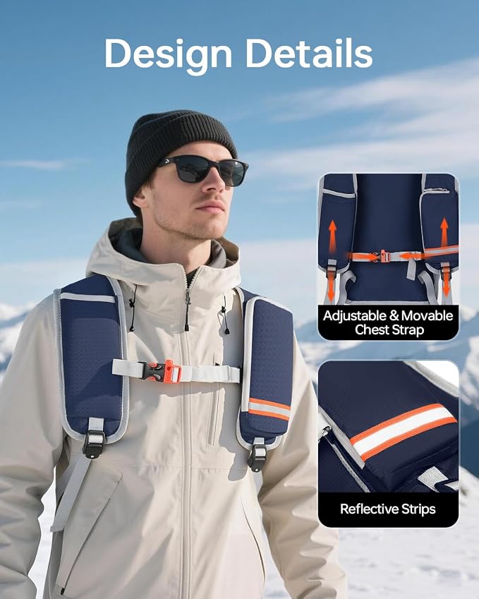 CROSSGEAR Packable Hiking Backpack, 24L Lightweight Foldable Daypack, RFID - Image 8