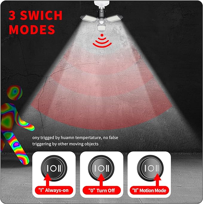 Motion Sensor Garage Light, 80W Garage Lights Ceiling Led Motion Activated - Image 7