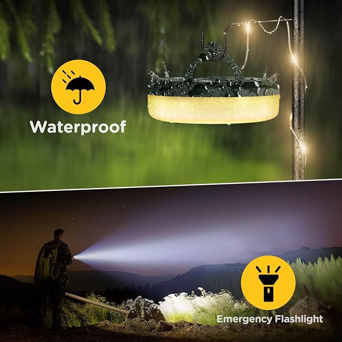 OGERY 2-Pack Camping String Lights, 32.8FT Rechargeable Christmas String Lights - Image 5