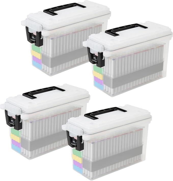 Sheffield 12758 4-Pack Ammo Storage Box, Mothers Day Gifts, .30 Cal Field Boxes by Sheffield