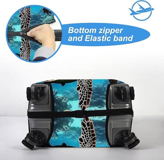 Luggage Cover Protector for 22-24 Inch Suitcases, TSA Approved Elastic Travel - Image 5