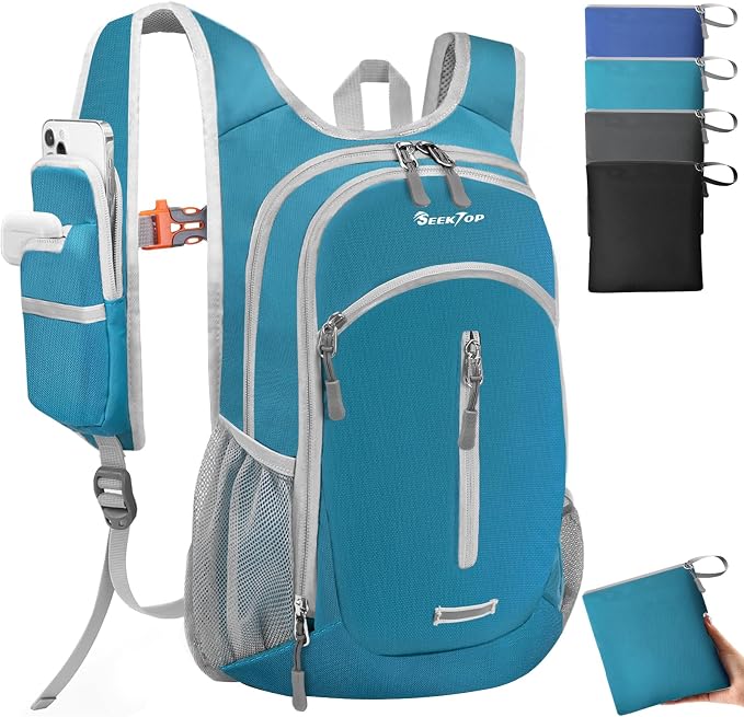 Seektop Small Hiking Backpack Expandable 12L-15L, Lightweight Packable by SeektopSports