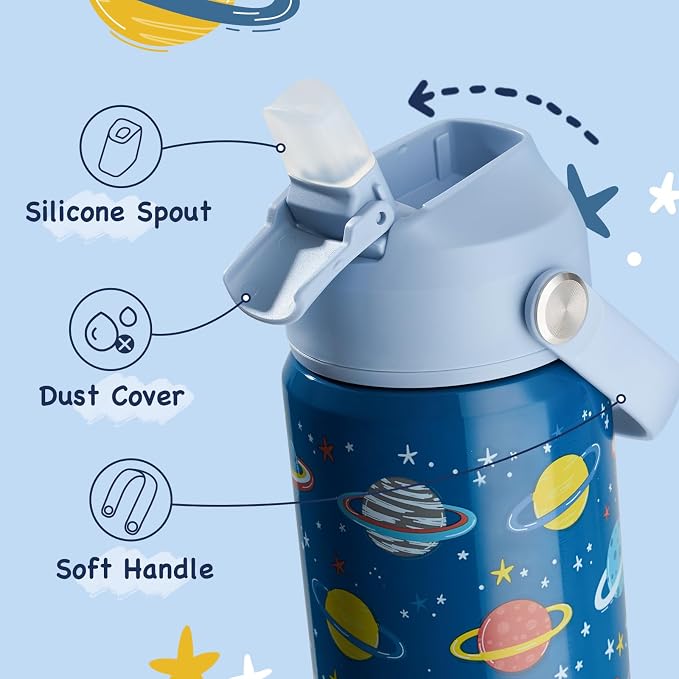 Kerilyn 12oz Kids Water Bottle, Stainless Steel Insulated Water Bottle - Image 3