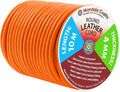 Mandala Crafts Round Genuine Orange Leather Cord by MandalaCrafts