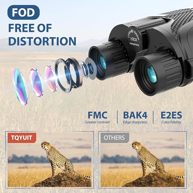 Binoculars 15x25 for Adults, High Powered Easy Focus Binoculars - Image 3