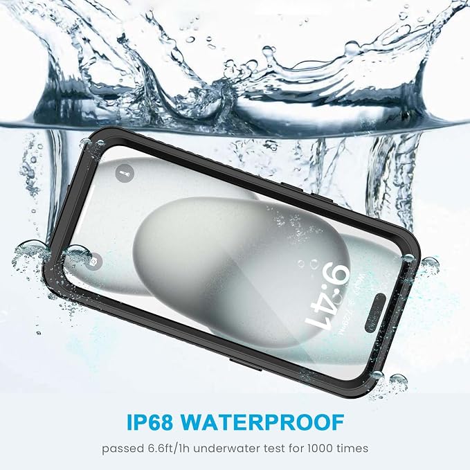 Lanhiem for iPhone 15 Plus Case, IP68 Waterproof Dustproof Shockproof Cases - Image 2