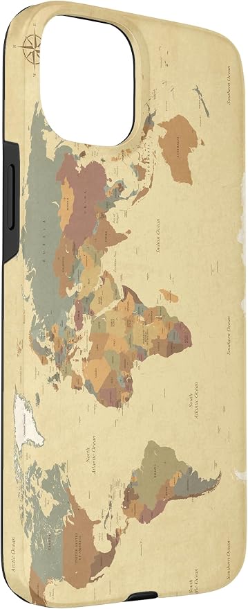 Globe Map Smartphone Cell Cover Gift World Map Pattern Phone Case - Image 3