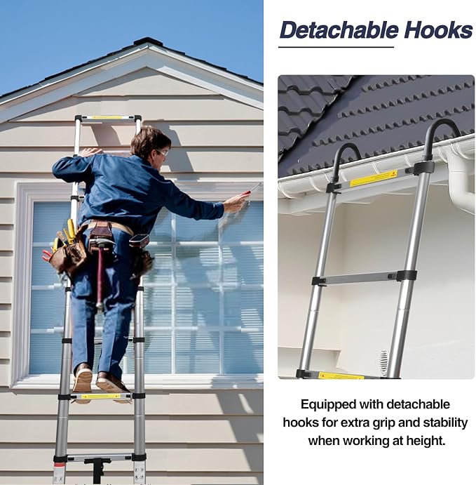 BOCOM 14.5 FT Aluminum Telescoping Ladder - Image 7