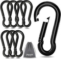 Pixel Panda 3.1&4 Inch Heavy Duty Carabiner Clips Load 1000lbs, 2&4&8Pack Large by PixelPanda