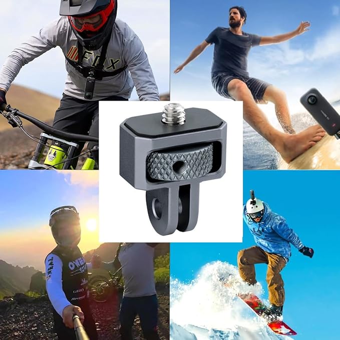 Aluminum Camera Tripod Adapter 1/4"-20 Conversion Adapter Mounts Compatible - Image 4