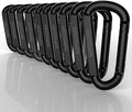 Heavy Duty Carabiner Clip, Steel Carabiners 1100lbs 3" D Shaped Spring Hook by SUPOLOGY