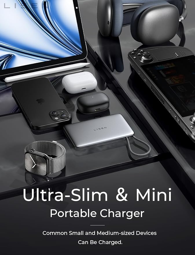 LISEN 0.5'' Ultra Slim MagSafe Power Bank - Image 3