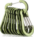 Booms Fishing CC5 Multi-Use Carabiner Clips, 10 Pack 2.7" Small Caribeener Clips by BoomsFishing