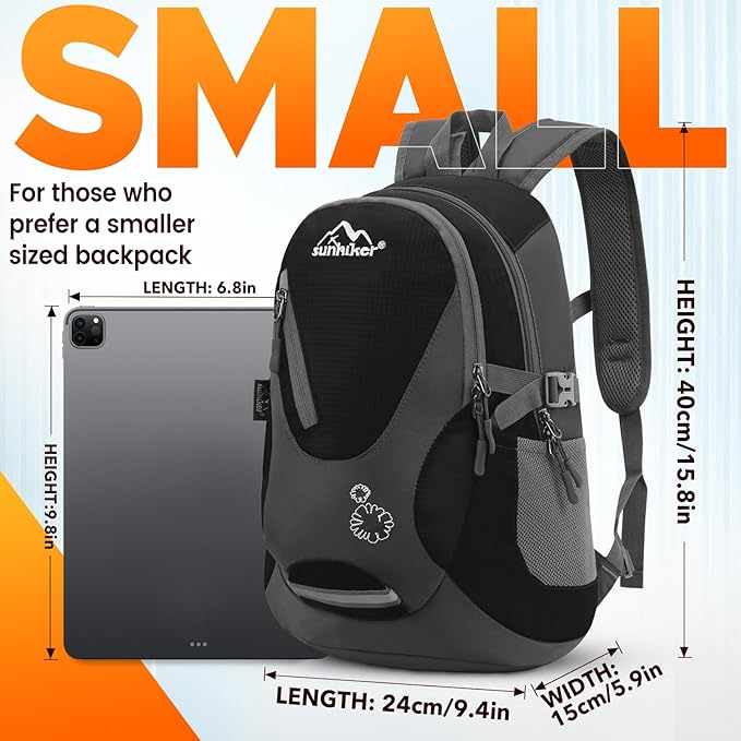 sunhiker Small Hiking Backpack Women Men 20L Lightweight Travel Backpack - Image 4