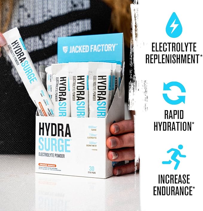 Jacked Factory Hydrasurge Electrolytes Powder Packets - Image 2