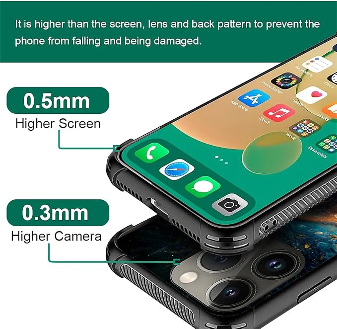 for iPhone 13 Pro Max Case, Star Cave Hungry Wolf Pattern Graphic Design Girl - Image 3