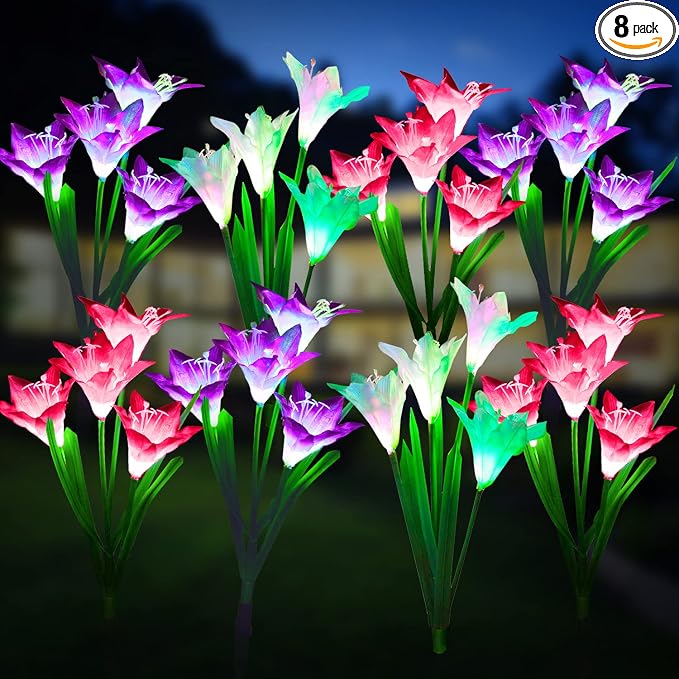 KOOPER Outdoor Solar Lights, 8 Pack Solar Garden Light by KOOPER