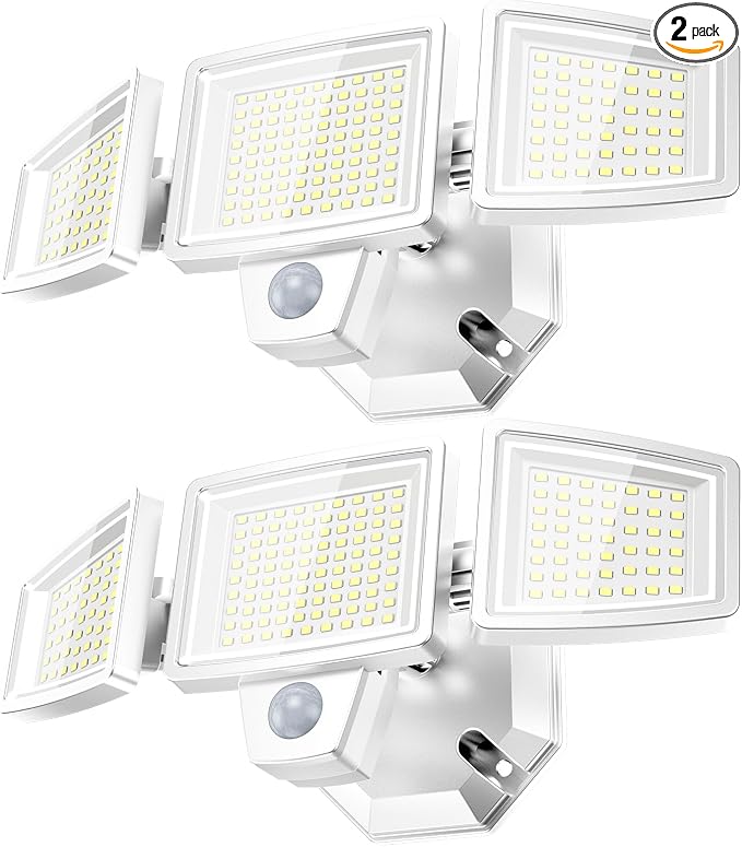 LED Security Lights Motion Sensor Outdoor Lights, 6500K Daylight, IP65 by Lightupyourwayhome