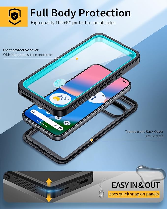 Lanhiem for Pixel 10 Case, IP68 Waterproof Dustproof Shockproof Case - Image 4