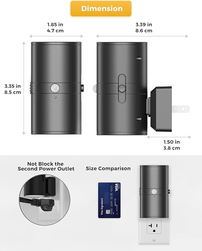 L LOHAS LED Motion Sensor Night Light, Dimmable Night Lights Plug into Wall - Image 6