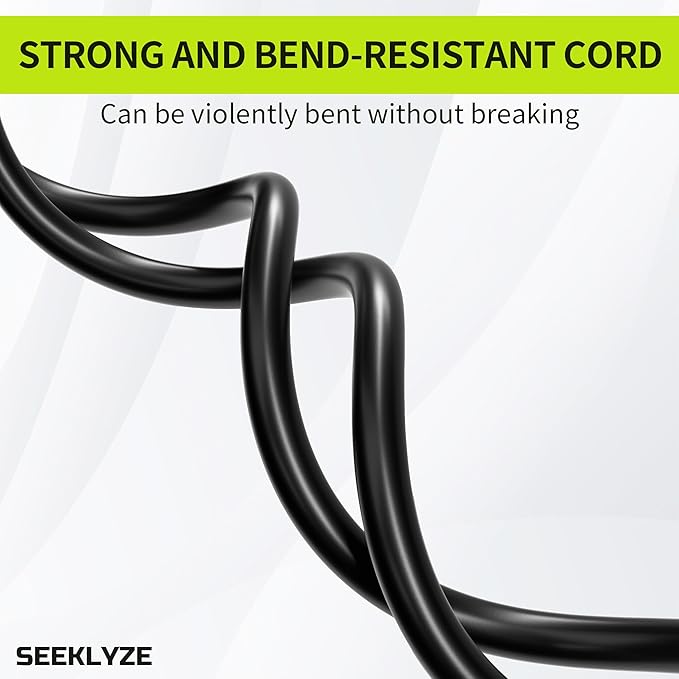 16/3 Black Extension Cord 15 FT Indoor, Short Extension Cord - Image 5
